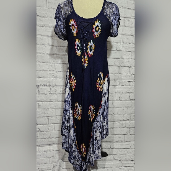 Fashion Force Dresses & Skirts - Floral Boho Dress with Lace Sleeves